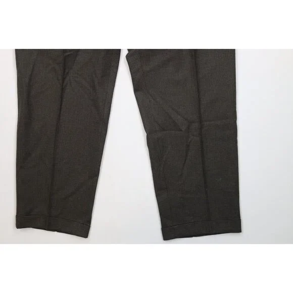Vintage 90s Streetwear Mens 34x30 Distressed Wool Knit Wide Leg Chino Pants